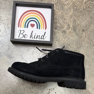 Timberland Women's Nellie Waterproof Chukka boots in black nubuck leather